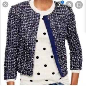 J.Crew Women's Navy Tweed Jacket